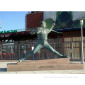 garden street statue garden decoration metal craft bronze sculpture baseball